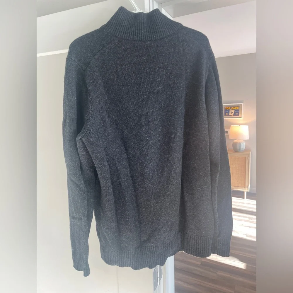 Men’s Large-Tall JCrew Wool/Rabbit/Cashmere Sweater - Dark Grey
